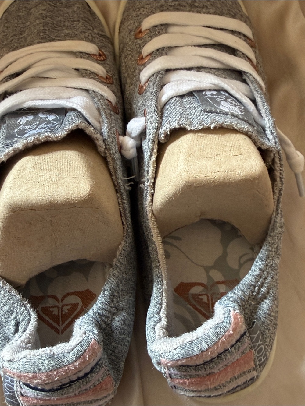 Roxy Gray Women's Slip-On Sneaker Flats - Picture 6 of 6